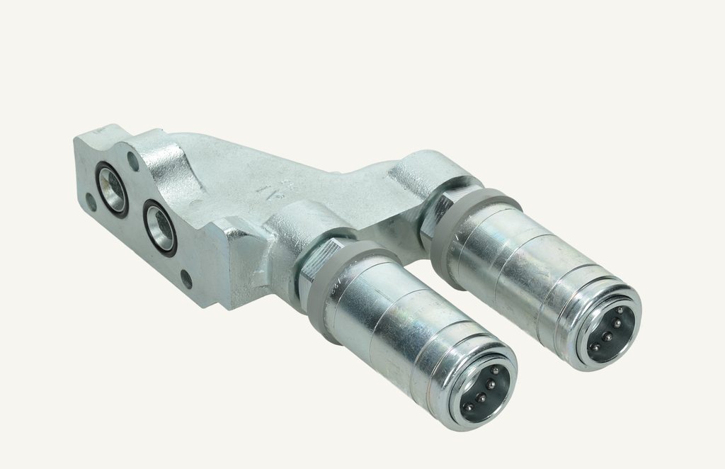 Valve housing Faster with plug-in couplings left