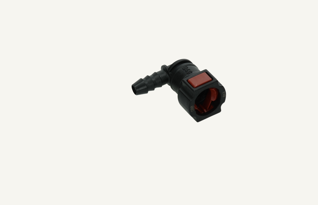 Raccord coudé pour conduite de carburant rouge Diamètre intérieur 9.49mm