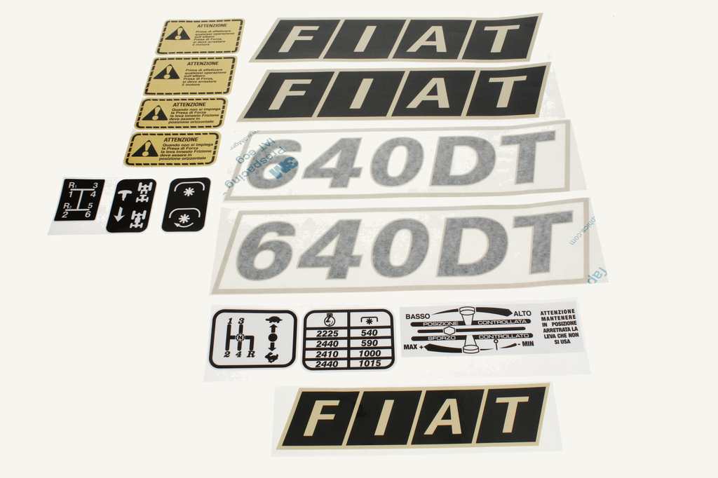 Type sticker set Fiat 640DT