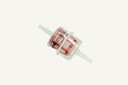 Fuel filter for pipe