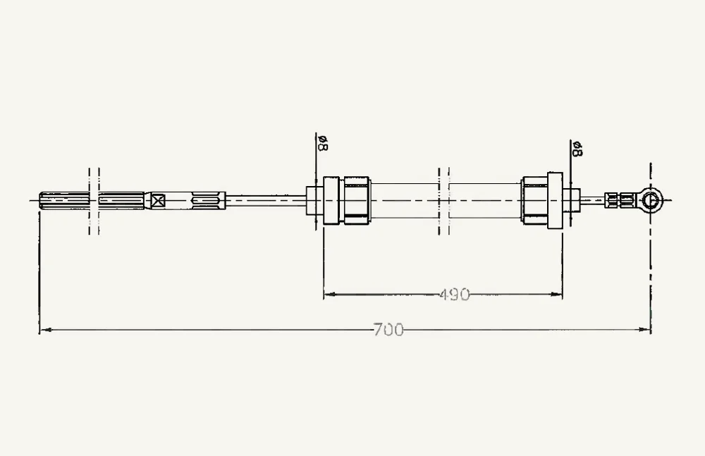 [1056136] Throttle Cable 490/700mm