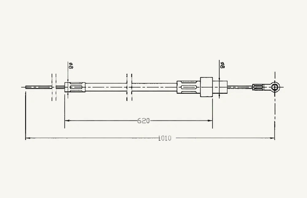 Gaskabel 620/1010mm
