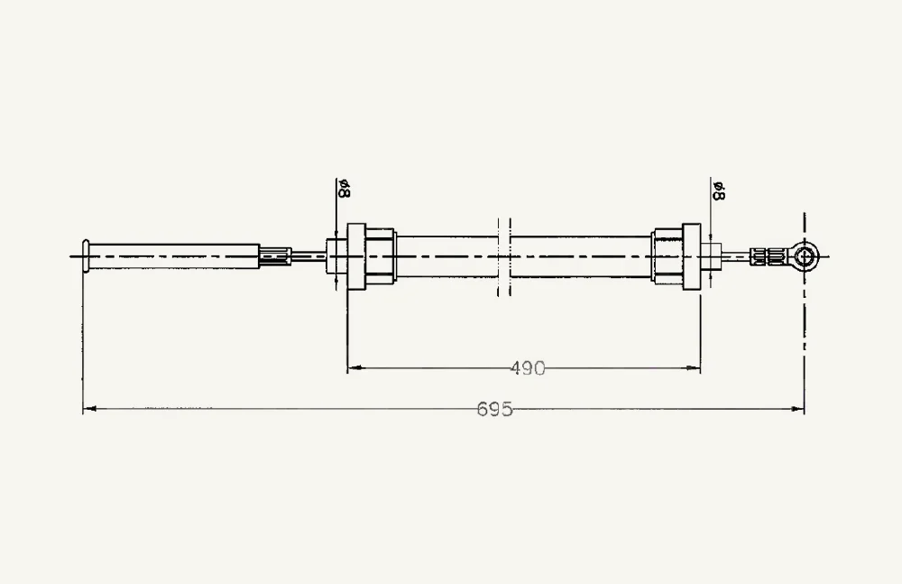 [1050591] Câble d'accélérateur à main 490/695mm