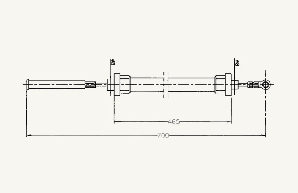 [1067328] Hand Throttle Cable 465/700mm