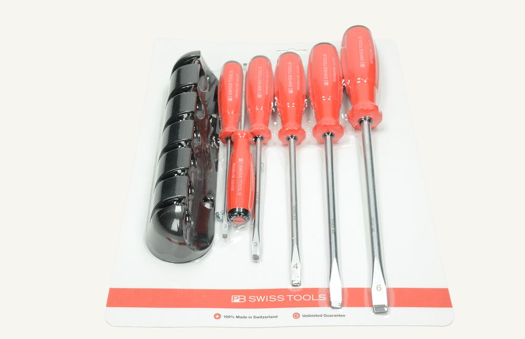 Set of slotted screwdrivers PB SwissGrip 1-6