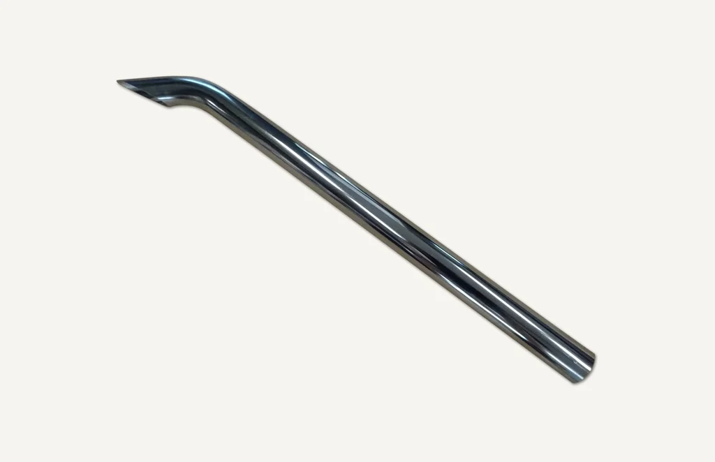 [1078217] Exhaust Tail Pipe Chrome Steel polished with Silencer 60.5x63.5x1088