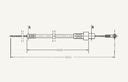 Gas cable 620/1010mm