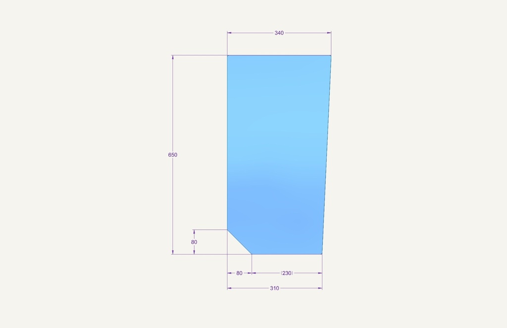 Verre de roue libre à droite