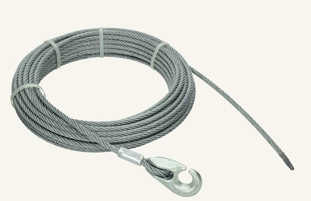 Wire rope 20m Ø8.4mm with coupling hook for LT-800