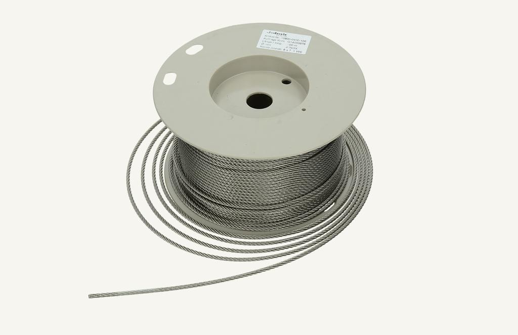 Drahtseil 4mm x 100m INOX V4A