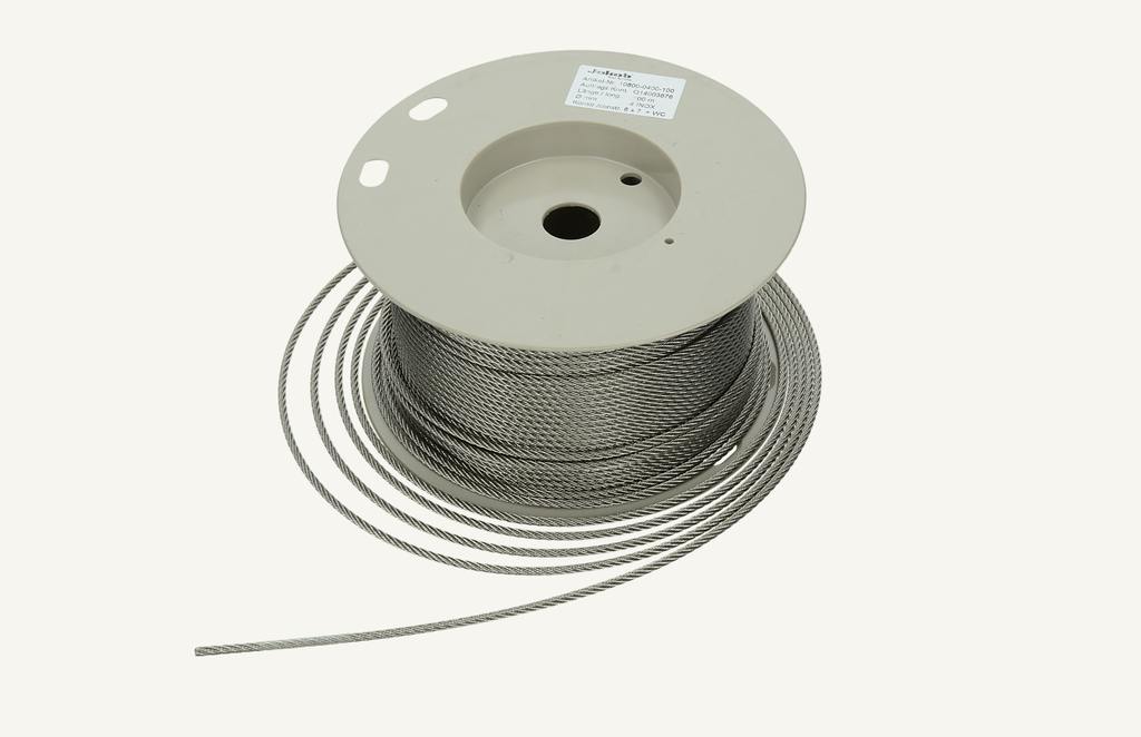 Wire rope 4mm x 100m INOX V4A 