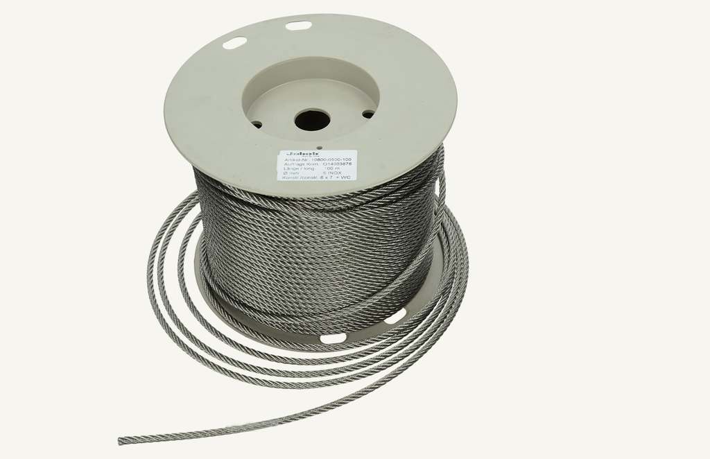 Câble métallique 5mm x 100m INOX V4A