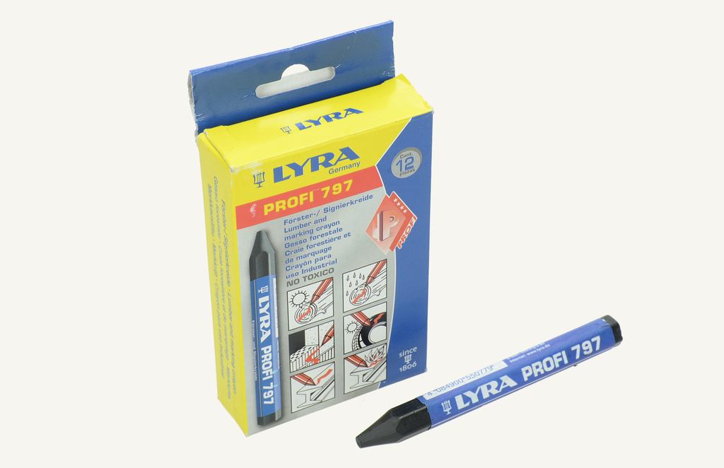 Marking chalk black Lyra Profi (box of 12 pieces)