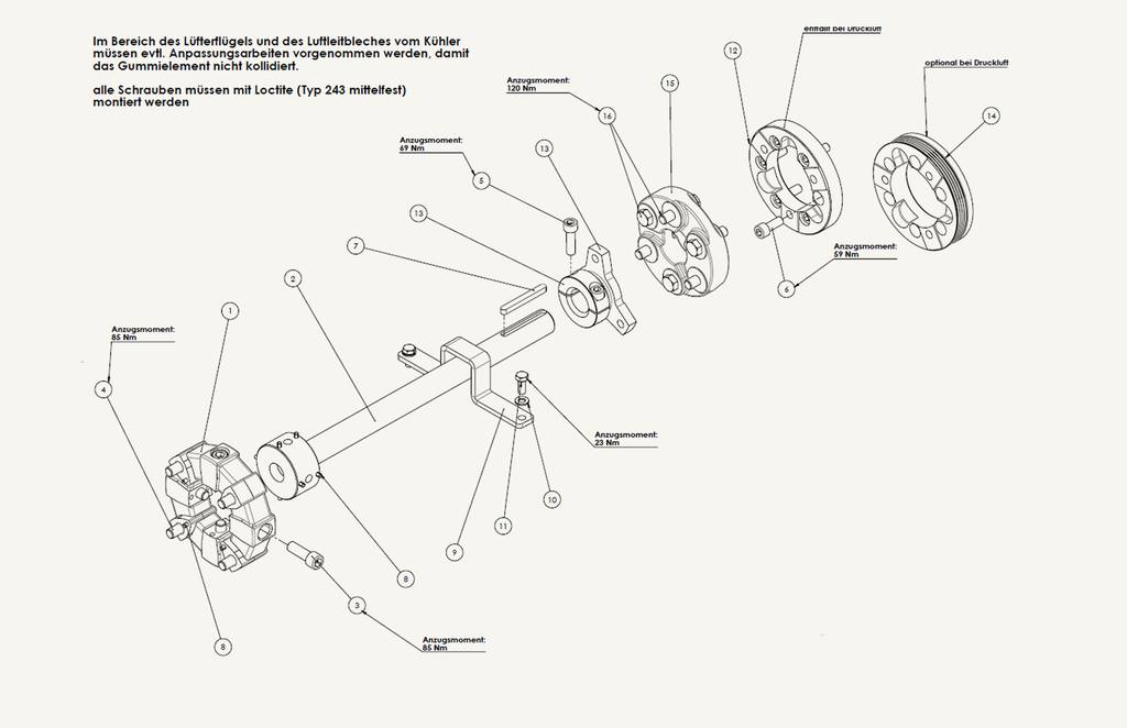 Front PTO conversion kit Pauli