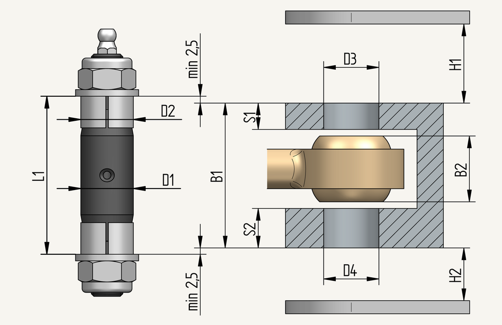 Extenderbolt D45x215dH45