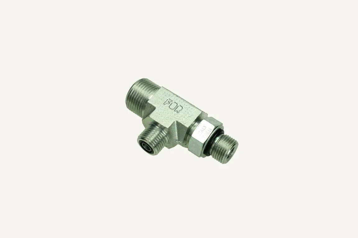 T Fitting 1''-14 ORFSx11/16-16 ORFSxM18x1.5ORB