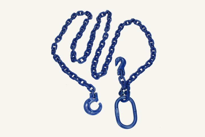 Back chain with sling hook (grade 100 blue) square 8mm 3 metres