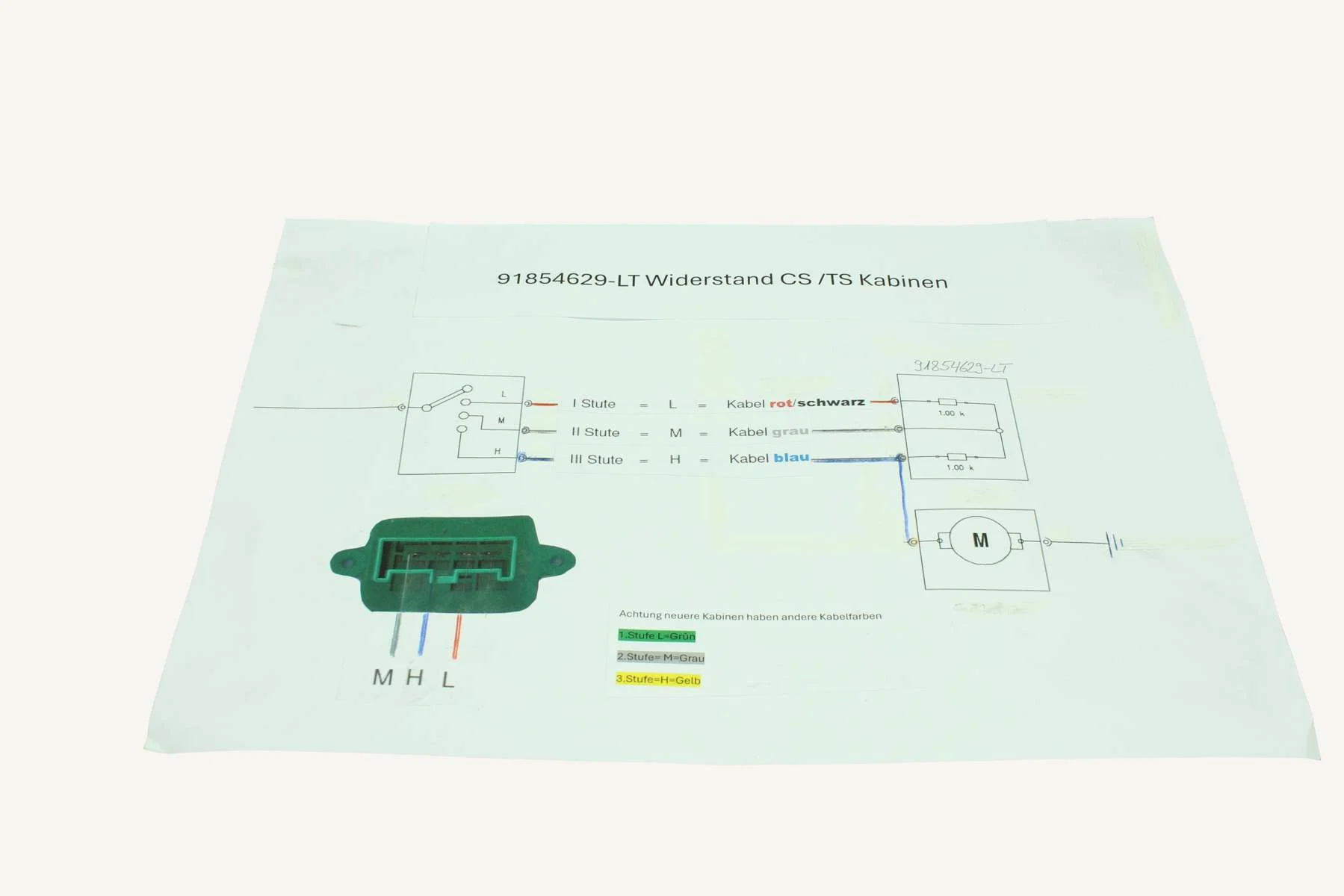 Resistor Cab Heating
