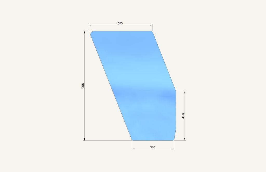 Verre de porte gauche 575x995mm