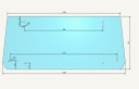 Heckscheibenglas gebogen 1296x645mm