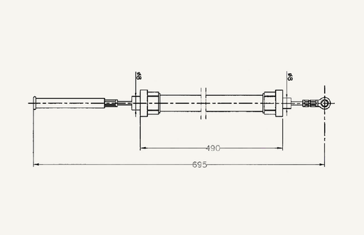 [1050591] Handgaskabel 490/695mm