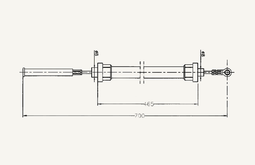 [1067328] Handgaskabelzug 465/700mm