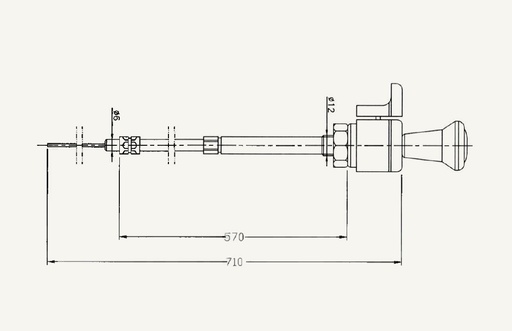 [1067335] Abstellkabelzug 570/910mm