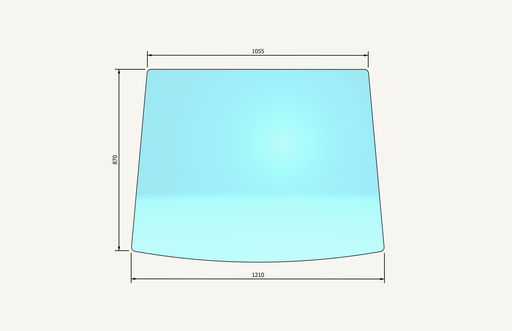 [1002114] Front windscreen glass 1055/1210x870mm