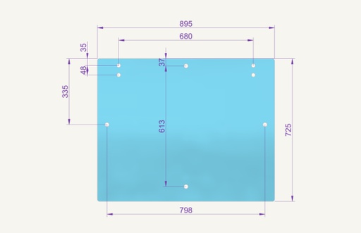 [1002138] Rear window glass