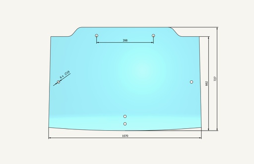 [1002142] Pare-brise ouvrant 720x1060mm