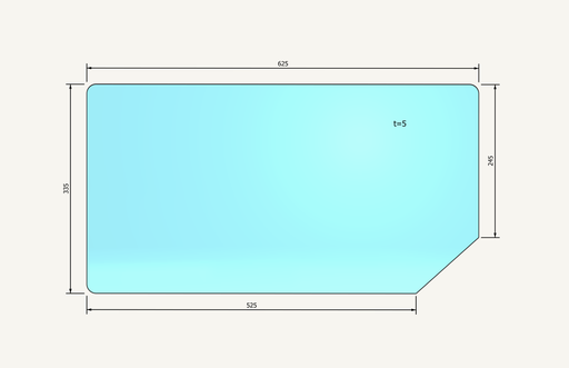 [1002146] Heckscheibenglas 336x627mm