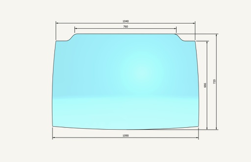 [1010456] Windscreen glued