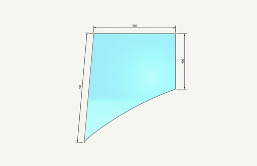 [1011775] Door glass bottom left