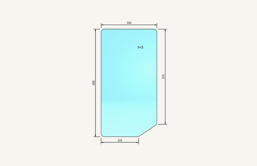 [1011777] Radsichtglas rechts 228/338x574mm