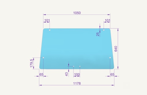 [1012886] Heckscheibenglas 1178x640mm LP2 SK82 SEK398