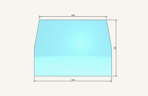 [1013448] Front windscreen glued 1155x840mm