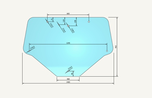 [1014678] Rear window glass