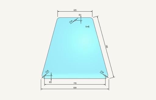 [1015295] Seitenglas Polytrac A271