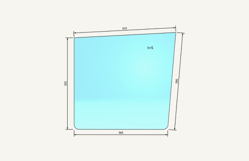 [1015334] Top door glass CS633 615x580