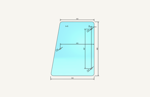 [1015367] Side glass AK272