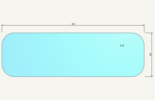 [1015409] Heckscheibenglas 105x340mm