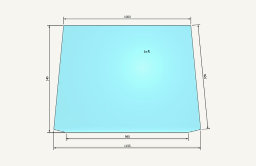 [1017462] Frontscheibenglas geklebt 1145x840mm