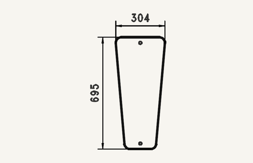 [1068285] Wheel sight glass 304x695mm