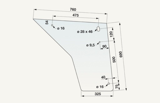 [1071831] Türglas unten Fritzmeier 325/760x690mm