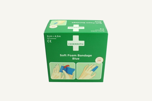 [1080905] Pansement Cederroth Soft Foam Bandage 6cm x 4.5m bleu