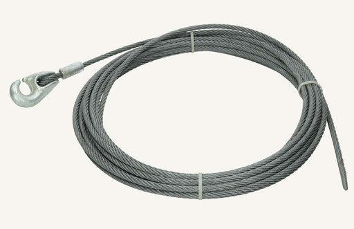 [1024180] Câble métallique 10m Ø8.4mm avec crochet d'accouplement pour LT-800