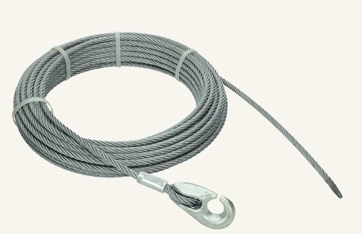 [1024184] Câble métallique 20m Ø8.4mm avec crochet d'accouplement pour LT-800
