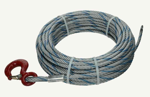 [1024256] Câble métallique 20m Ø11.5mm avec crochet pour LT-1600